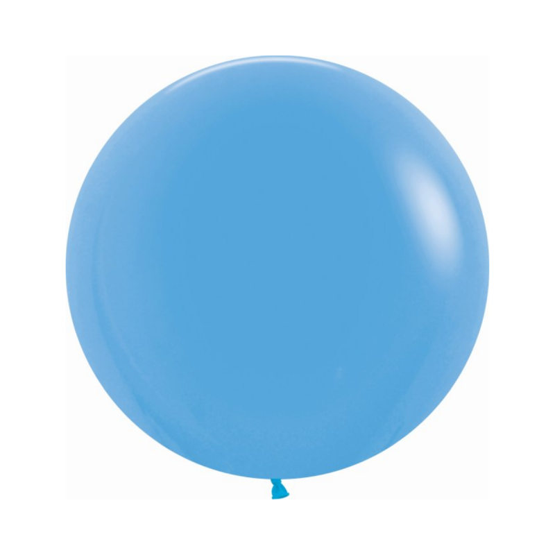 Globo Látex R24 Sempertex Fashion Azul de gran tamaño, ideal para decoraciones clásicas y vibrantes. Bolsa de 10 unidades.