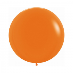 Globo Látex R24 Sempertex Fashion Naranja grande de 60 cm, ideal para decoraciones vibrantes y llenas de energía.