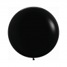 Globo Látex R24 Sempertex Fashion Negro grande de 60 cm, ideal para decoraciones elegantes y sofisticadas.