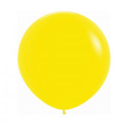 Globo Látex R36 Sempertex Fashion Amarillo de 90 cm, ideal para decoraciones llenas de color y energía.