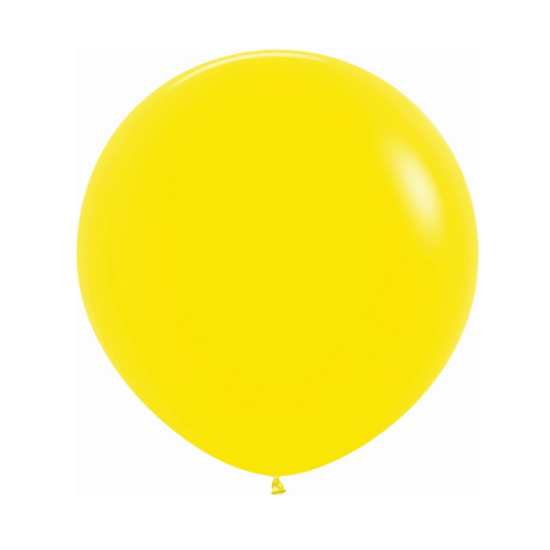 Globo Látex R36 Sempertex Fashion Amarillo de 90 cm, ideal para decoraciones llenas de color y energía.