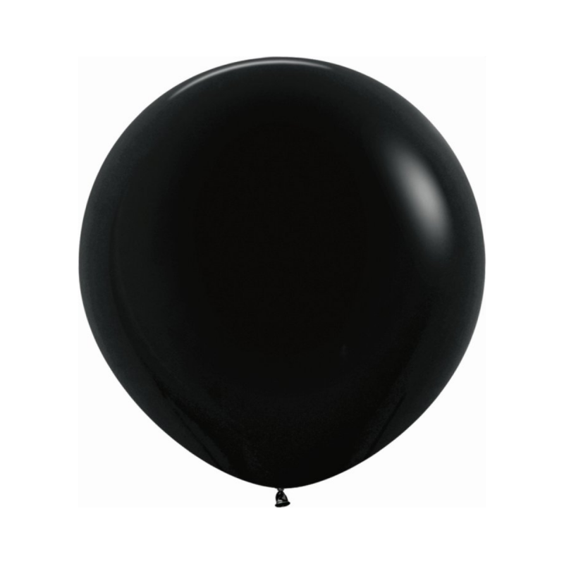Globo Látex R36 Sempertex Fashion Negro de 90 cm, ideal para decoraciones elegantes y sofisticadas.