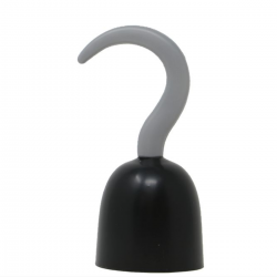 Garfio de Pirata de 20 cm de PVC, complemento ideal para disfraces de bucanero o capitán pirata.
