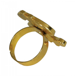 Anillo Dólar Dorado Metálico