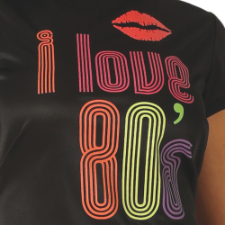 Disfraz de I LOVE 80 para mujer