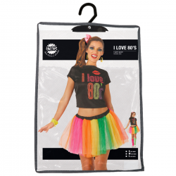 Disfraz de I LOVE 80 para mujer