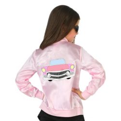 Disfraz de Chica Años 60 Rosa para Niña