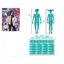 Disfraz de Chica Años 60 Rosa para Niña