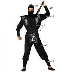 Disfraz de Ninja Negro para Hombre