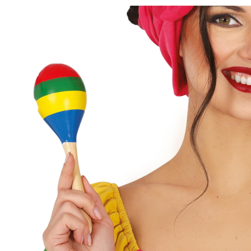 Maraca Multicolor de Madera
