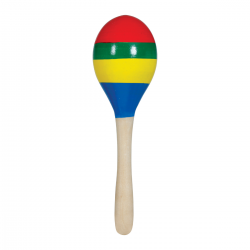 Maraca Multicolor de Madera