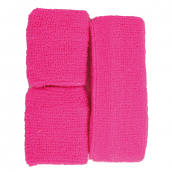 Conjunto de Cinta y Muñequeras Fucsia