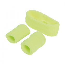 Conjunto de Cinta y Muñequeras Amarillas