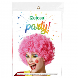 Peluca de Rizos de Payaso Fucsia