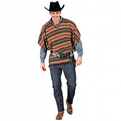 Poncho Reversible Western Vaquero 100x75 cm
