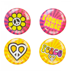 Juego de 4 Pines Hippie