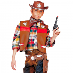 Chaleco de Vaquero Marrón Infantil