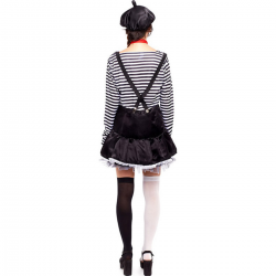 Disfraz de Mimo a Rayas para Mujer