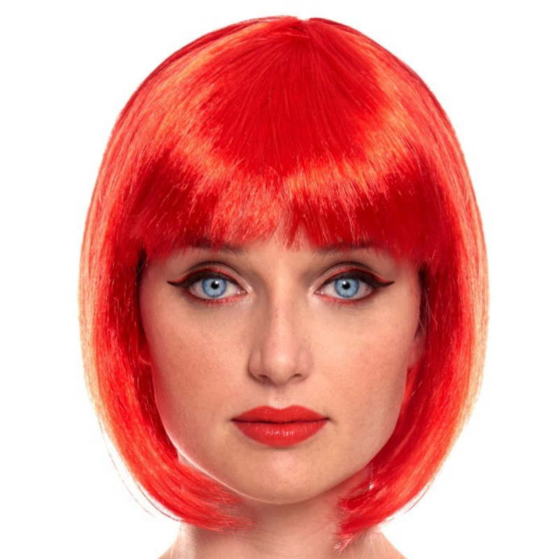 Peluca Bob Roja para Adulto
