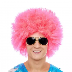 Peluca Extra Afro Fucsia para Adulto