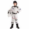 Disfraz de astronauta infantil para niño con mono blanco, casco y cinturón