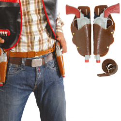 Cartuchera Doble con 2 Pistolas