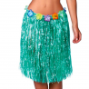Falda Hawaiana Verde con Flores 50 cm