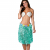 Falda Hawaiana Verde con Flores 50 cm