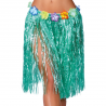 Falda Hawaiana Verde con Flores 50 cm