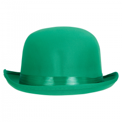 Sombrero bombín verde para adulto unisex con cinta satinada