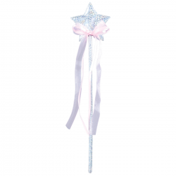 Varita con Estrella Plateada 35 cm