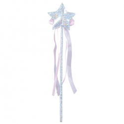 Varita con Estrella Plateada 35 cm