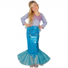 Disfraz de Sirena Azul para Niña con Falda y Camiseta