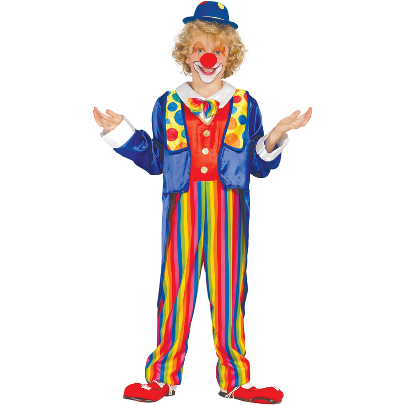 Disfraz de Payaso Infantil Multicolor con Chaqueta y Pantalón