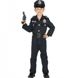 Disfraz de Policía Infantil Unisex con Gorro y Cinturón