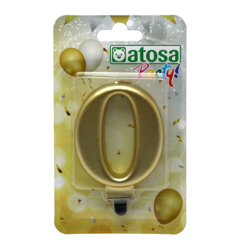 Vela Dorada Número 15 cm