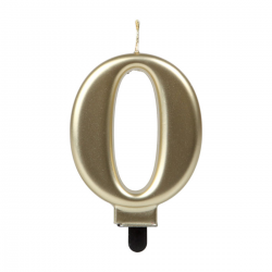 Vela Dorada Número 15 cm