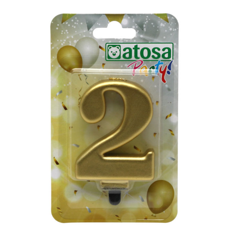 Vela Dorada Número 15 cm