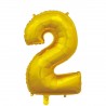 Globo Foil Número 2 Oro 110 cm