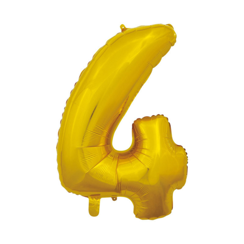 Globo Foil Número 4 Oro 110 cm