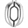 Globo Foil Número 0 Plata 110 cm