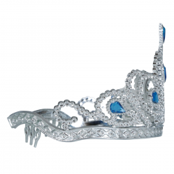 Diadema Plateada Infantil con Piedras Azules