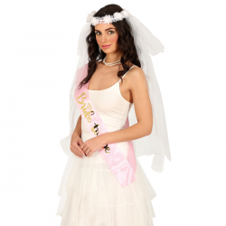 Velo de Novia con Corona de Flores