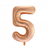 Globo Foil Número 5 Oro Rosa 110 cm