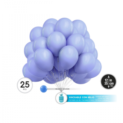 Globos Lila Látex 35 cm pack 25 unidades