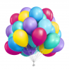 Globos Multicolor Látex 35 cm pack 25 unidades