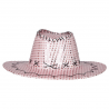 Sombrero Vaquero Rosa con Lentejuelas
