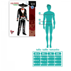Disfraz Esqueleto Mejicano Adulto