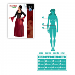 Disfraz Vampiresa Mujer Adulto Rojo Burdeos