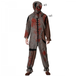Disfraz Muñeco Vudú Gris con Máscara